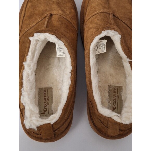 Kollaburra by UGG Graisen Tan Suede Shearling Sheepskin Slippers Men\'s Size 10 main image 6